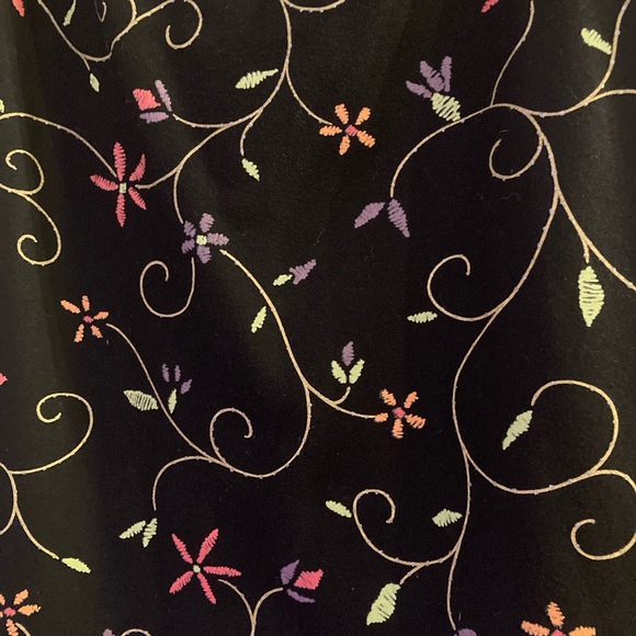 KENZO JEANS , Black , flowered midi skirt, M, - Picture 6 of 6